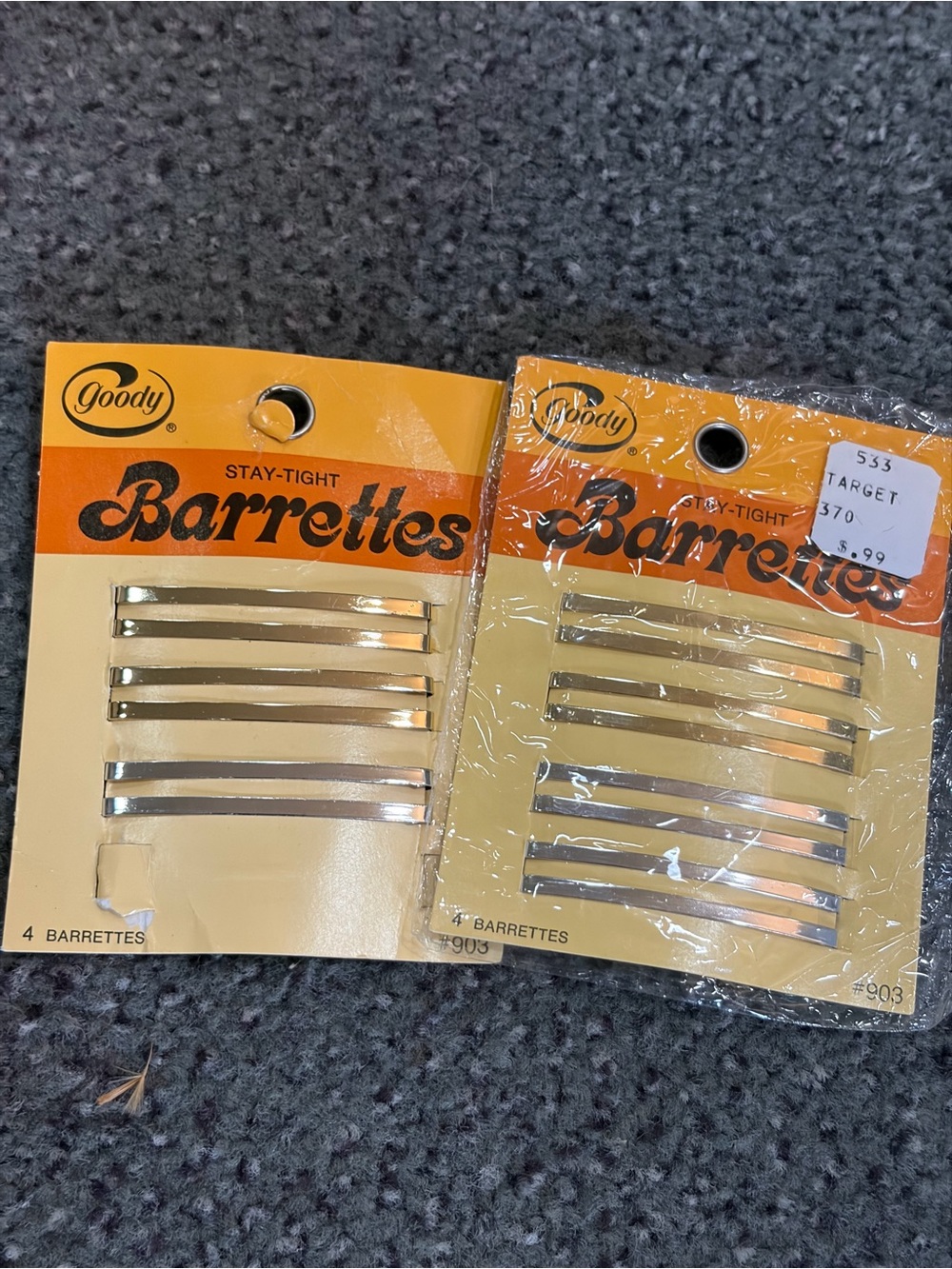Goody Stay-Tight Gold Barrettes - Vintage Pack